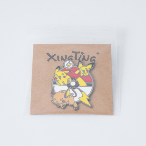 Pokemon Second Creation Scene Evolution Animation Peripheral Gift Creative Decoration Cartoon Brooch Alloy Badge