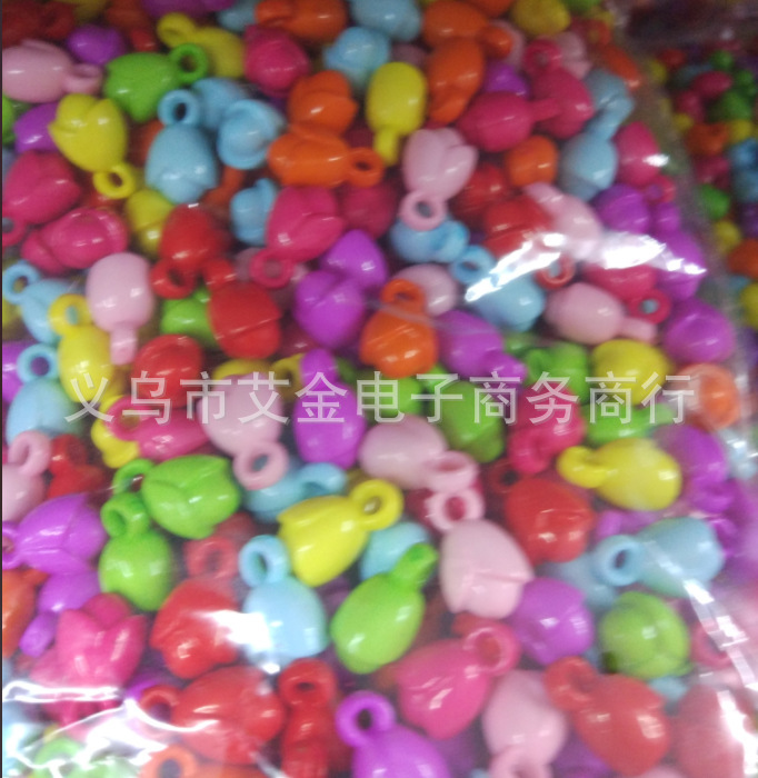 国境を越えた実色の花動物アクリル吊り珠散珠DIY手作りブレスレットビーズアクセサリー|undefined