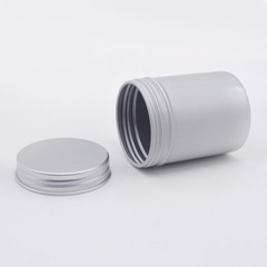 Aluminum can with screw thread for 80ml lotion, aluminum box for body cream, essential oil can, tea leaf packaging can for body cream