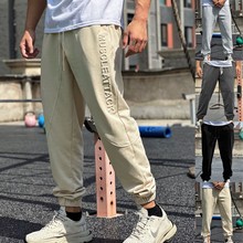 健身美式束脚裤男士宽松抽绳篮球跑步训练宽松运动长裤子休闲