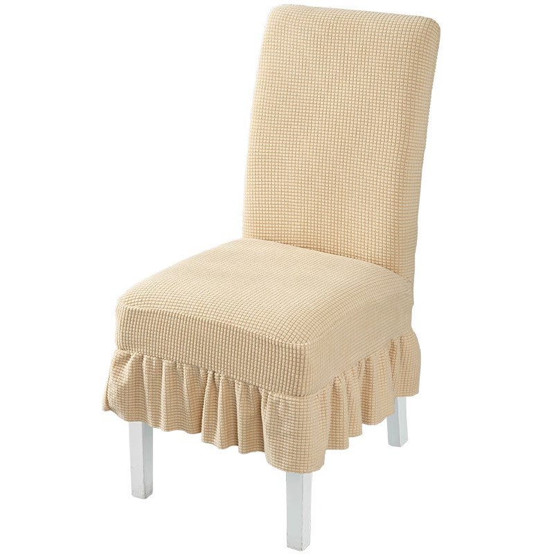 Nueva cubierta de silla de comedor elástica general, cubierta de silla de comedor gruesa, cubierta de taburete, cubierta de silla de cojín, conjunto de respaldo integrado