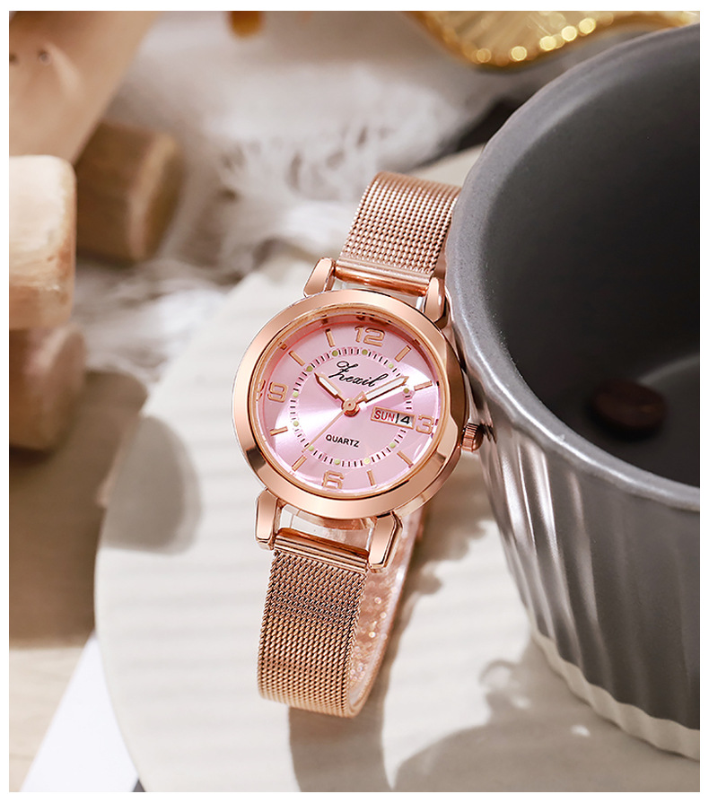 Casual Solid Color Horseshoe Buckle Quartz Women's Watches display picture 1