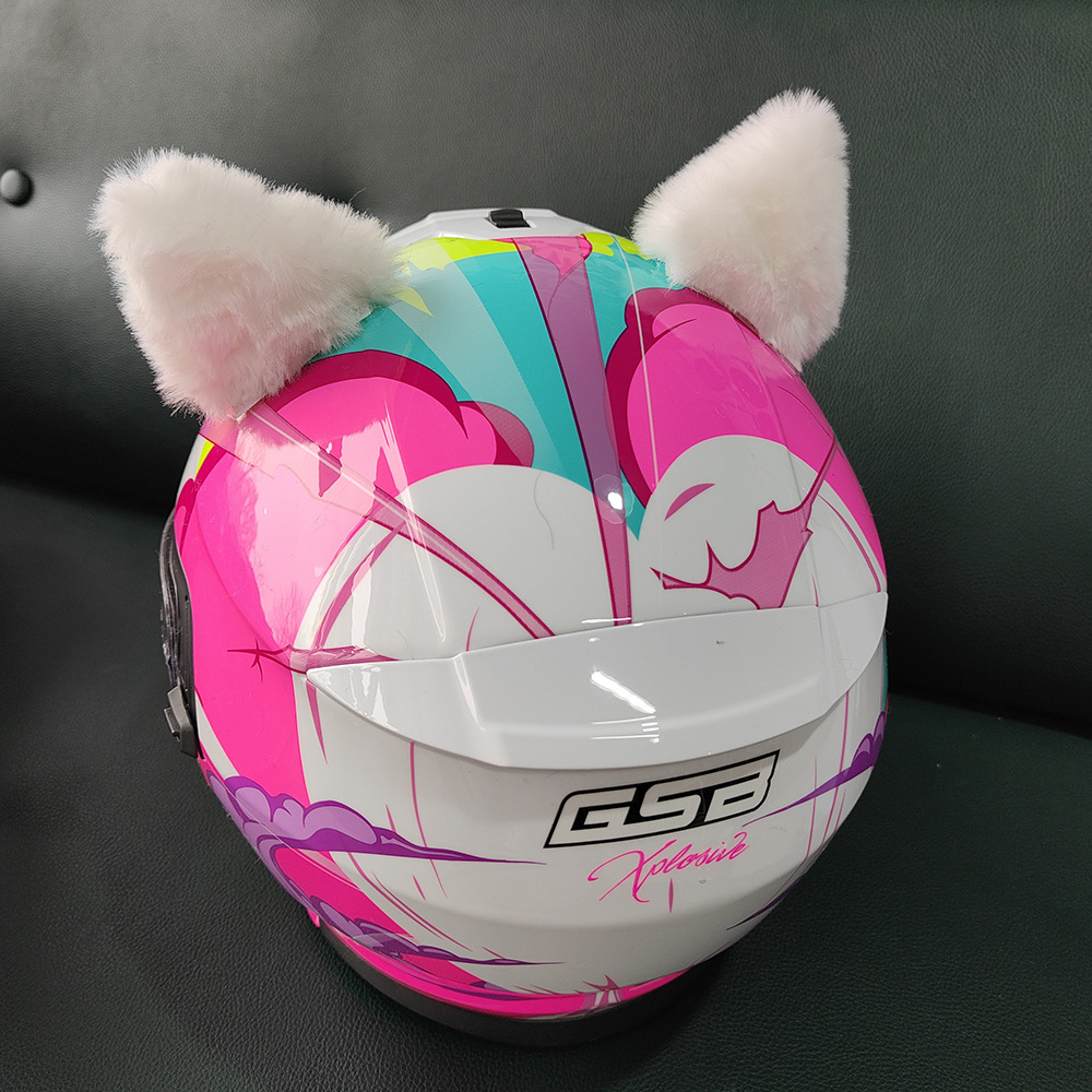 Helmet Decorations Bear Ears Animal Ears Cat Ears Motorcycle Electric Vehicle Motorbike Male and Female Riders Ski Helmet Accessories