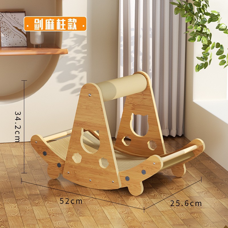 Estera de sisal gato tablero del rasguño sin caspa gato poste del rasguño nido de gato integrado reclinable vertical Bola de sisal anti-rasguño de gato amoladora