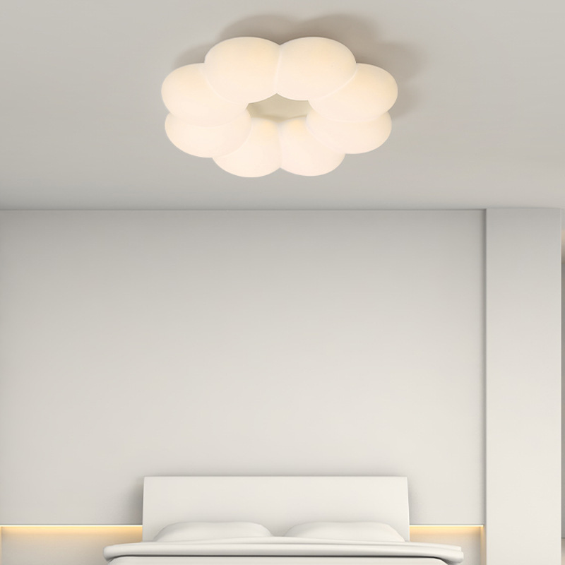 Lámpara de dormitorio, habitación principal, lámpara de sala de estar, restaurante creativo minimalista moderno nórdico, habitación de niños, lámpara de techo de nube de calabaza
