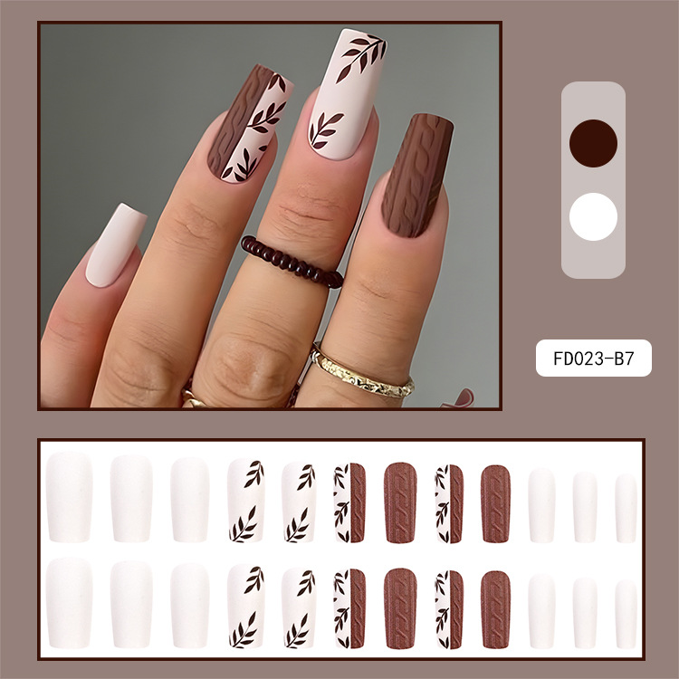 Uñas postizas 3D estéreo blanqueadoras, muy vendidas, piezas de arte de uñas portátiles transfronterizas, pegatinas de uñas sencillas con un toque de alta gama, venta al por mayor