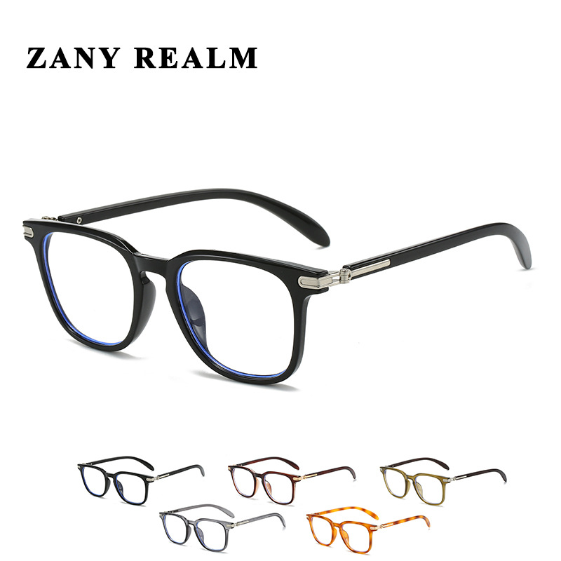 Nuevo marco negro anti-azul claro gafas lisas en línea celebridad ins grano de madera dulce chica Colegio caja miopía gafas fabricante en stock