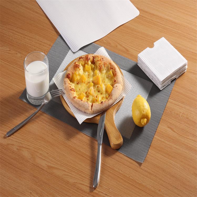 厂家直销彩印一次性食品级白色双层瓦楞纸垫可印LOGO