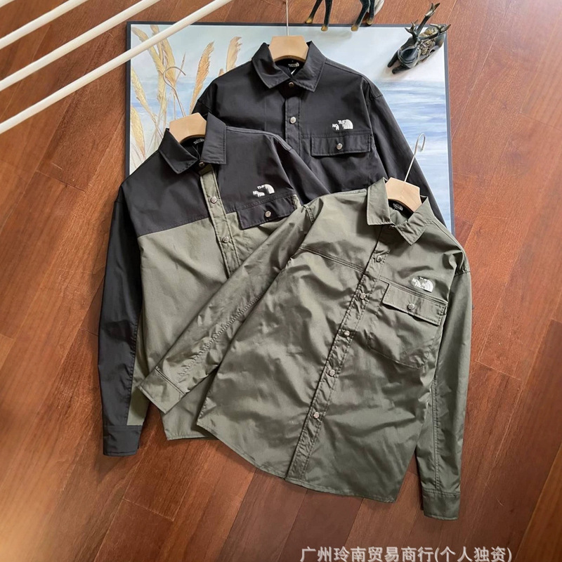 Cross-Border Wholesale Tnf Jacket Spring and Autumn Long-Sleeve Color-Blocked Men's Waterproof Lightweight North Face Cardigan with Embroidery