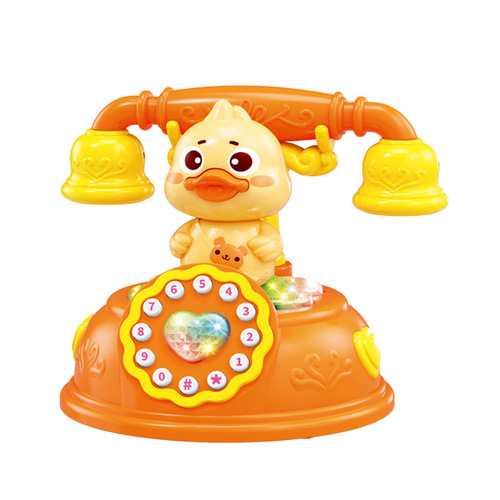 Cross-border children's retro cartoon landline early education enlightenment story machine mode telephone light music toy girl