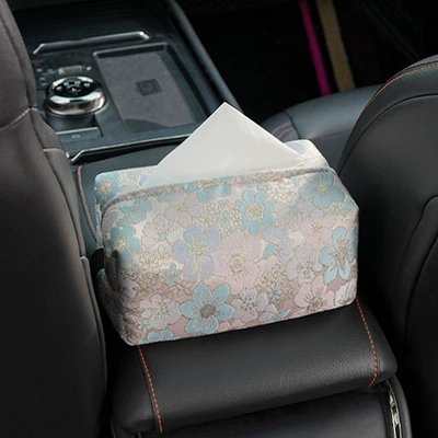 box for cars, new Chinese-style tissue – Car tissue box/set - imitation-song-brocade-tissue-box-blue