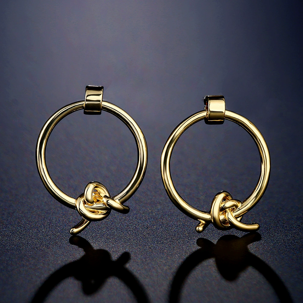 Creative copper brand earrings, accessory, European style