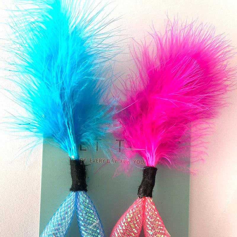 Juguete para gatos con plumas, interactivo