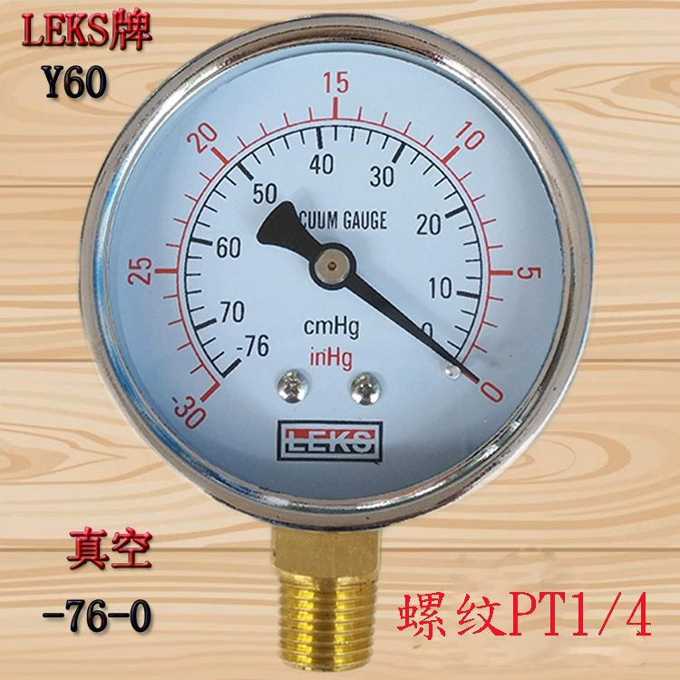 Производитель оптовая продажа радиальный вакуумметр счетчик отрицательного давления Y60 -0.1-0mpa-30-76-0MPA водяной манометр барометр