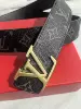 Black flower gold buckle