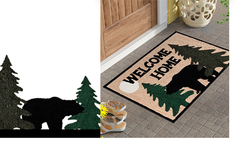 Cross-Border Entrance Door Mats Factory Wholesale Amazon Foyer Mats Welcome Series Stain-Resistant Mats Amazon