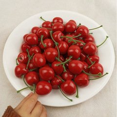 Simulated cherries, simulated cherries, simulated fruit shooting props, fake fruit decoration cherries