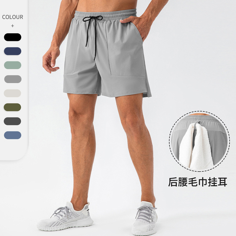 Men's Summer Nylon Cool Sports Shorts Loose Breathable Quick-Drying Yoga Fitness Running Pants 31421