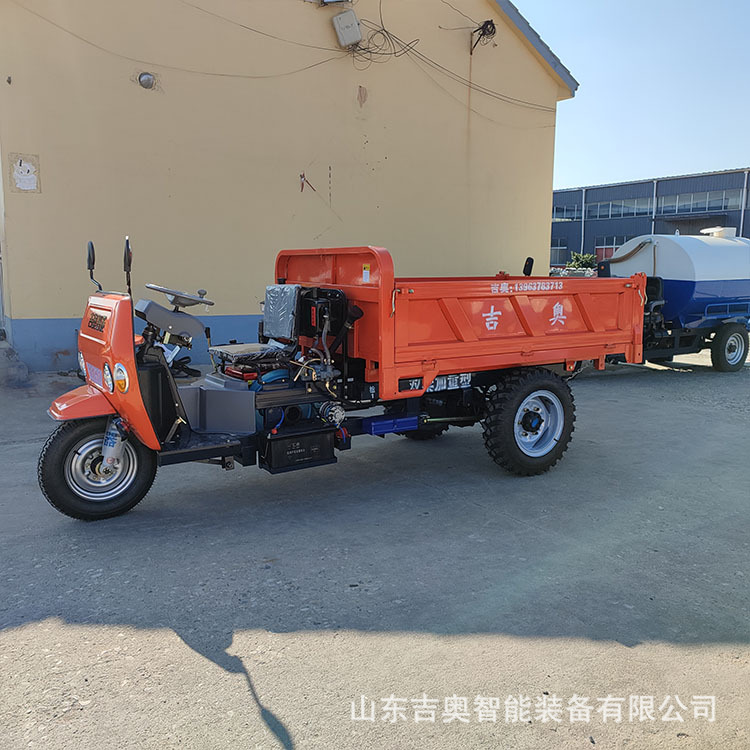 工程柴油三轮车 18马力自卸翻斗三蹦子吉奥三轮拖拉机