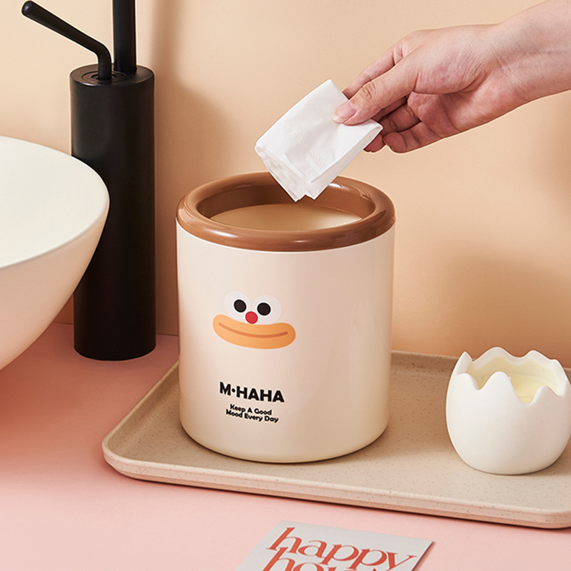 [Big Mouth Ha] Desktop Small Trash Can Dormitory Storage small size Mini Cute Storage Barrel Office Dining Table