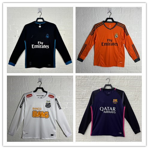 Factory Direct Supply Retro Jersey Football Sports Home and Away Long Sleeve Manchester United Inter Milan Ac Santos Real Madrid Barcelona France Factory Direct Supply Retro Jersey Football Sports Home and Away Long Sleeve Manchester United Inter Milan Ac Santos Real Madrid Barcelona France