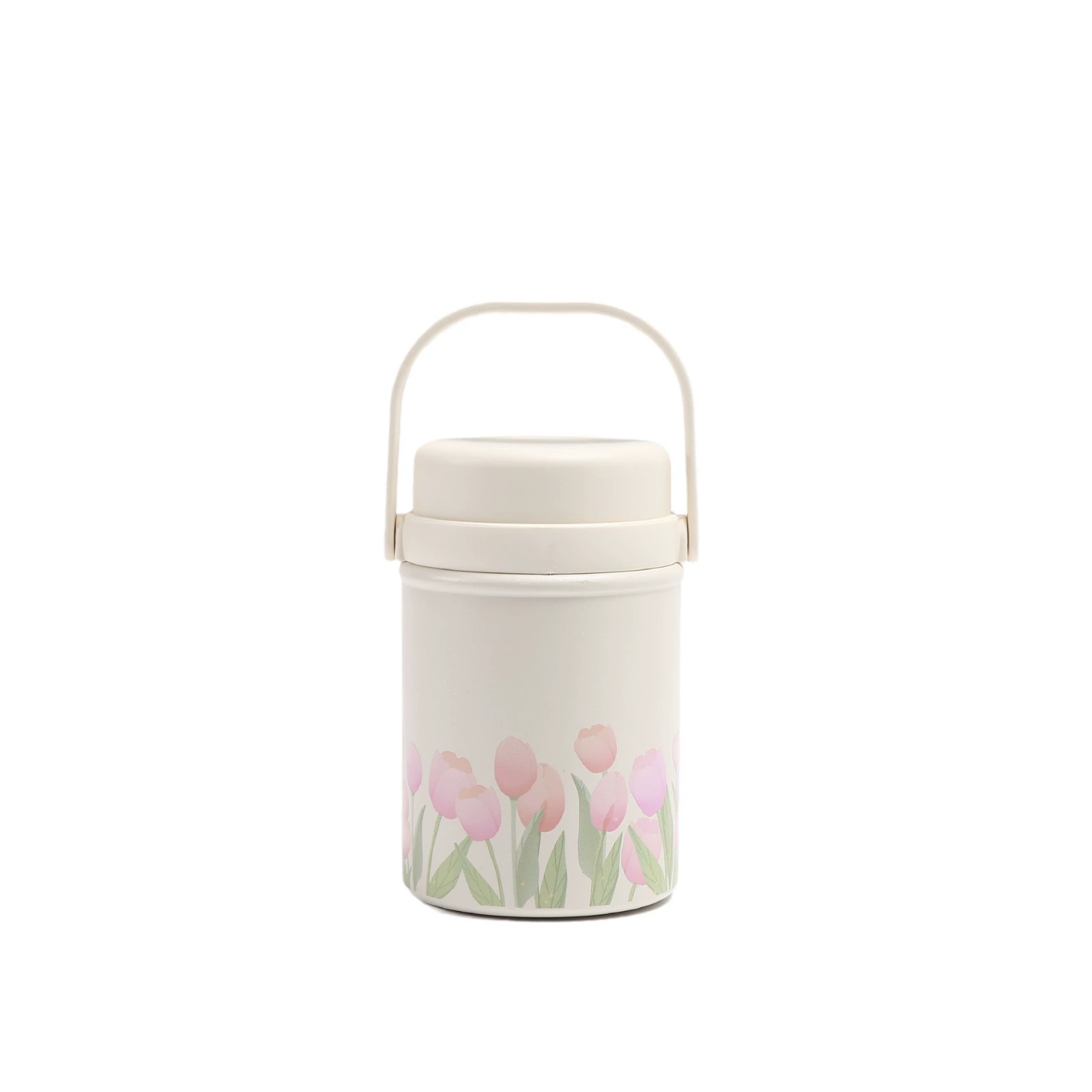 Handheld capacious glass stainless steel