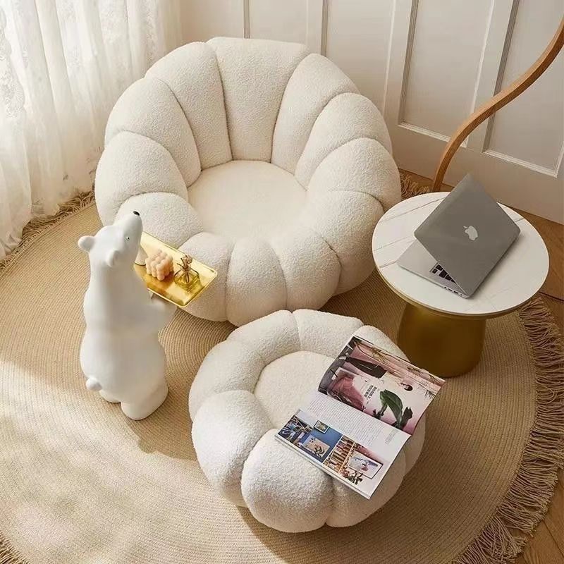 Lazy Sofa Cream Style Pumpkin Chair Balcony Leisure Chair Bedroom Small Apartment Internet Celebrity Style Lying on Tatami