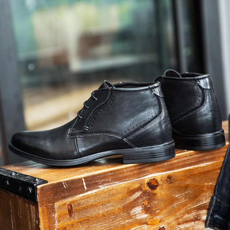 British booster shoes vintage leather boots hand painted work boots head layer cowhide motorcycle boots_voghion.com