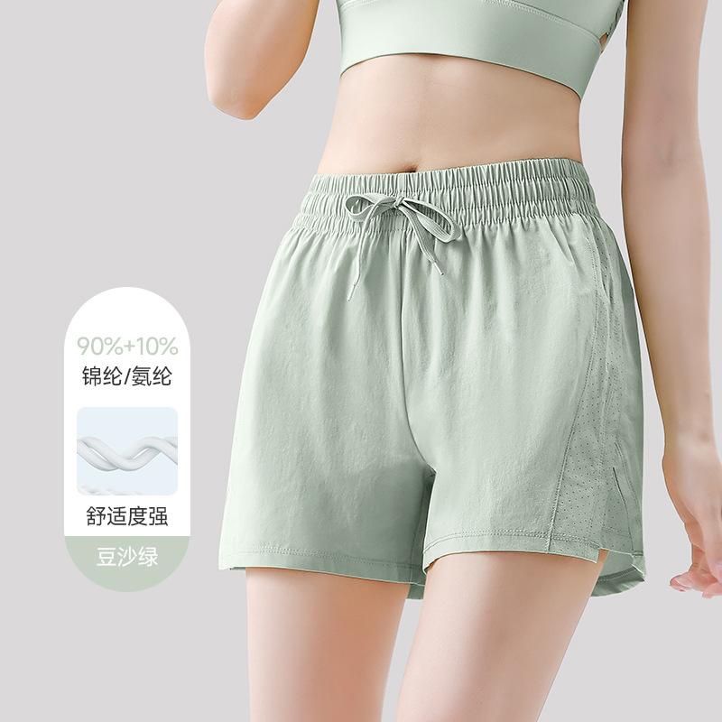 脈暢スポーツパンツの光防止トレーニングランニングパンツ女性フィットネスヨガのゆるい通気性メッシュフィットネスパンツ卸売り