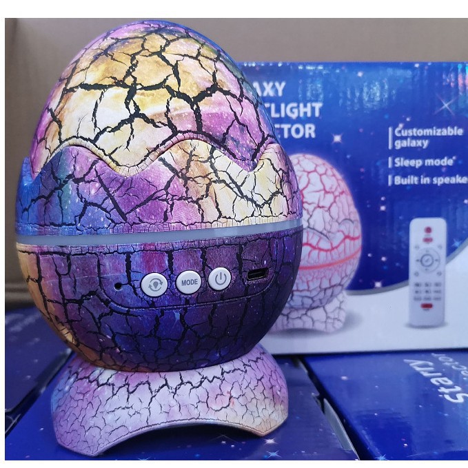 Lámpara de cielo estrellado de huevo de dinosaurio transfronterizo, proyector de galaxia, nebulosa, Aurora, música Bluetooth, luz nocturna de Aurora estrellada
