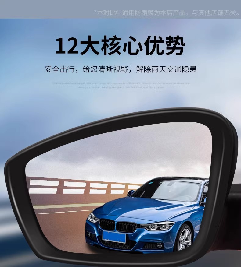 Suitable for Honda Fit Car Rearview Mirror Rainproof Sticker Reversing Mirror 22 Reflective Fourth Generation Waterproof Film Rainproof
