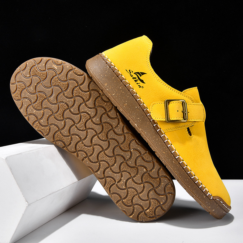 Cross-border Fashion Plus-size Hand-stitched Loafers, New Foreign Trade Flat Casual Shoes, Versatile Women's Footwear_vogvips.com