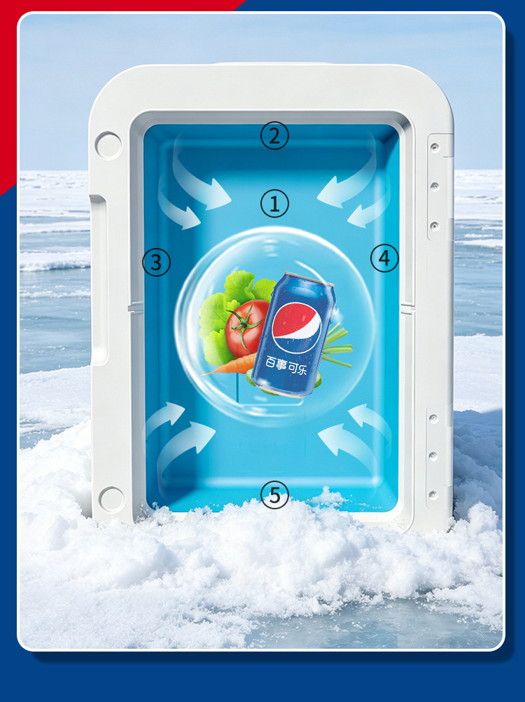 Pepsi Small Refrigerator, Mini Freezer, Desktop Mini Refrigerator for One Person, Home Refrigerator, Office Car Refrigerator