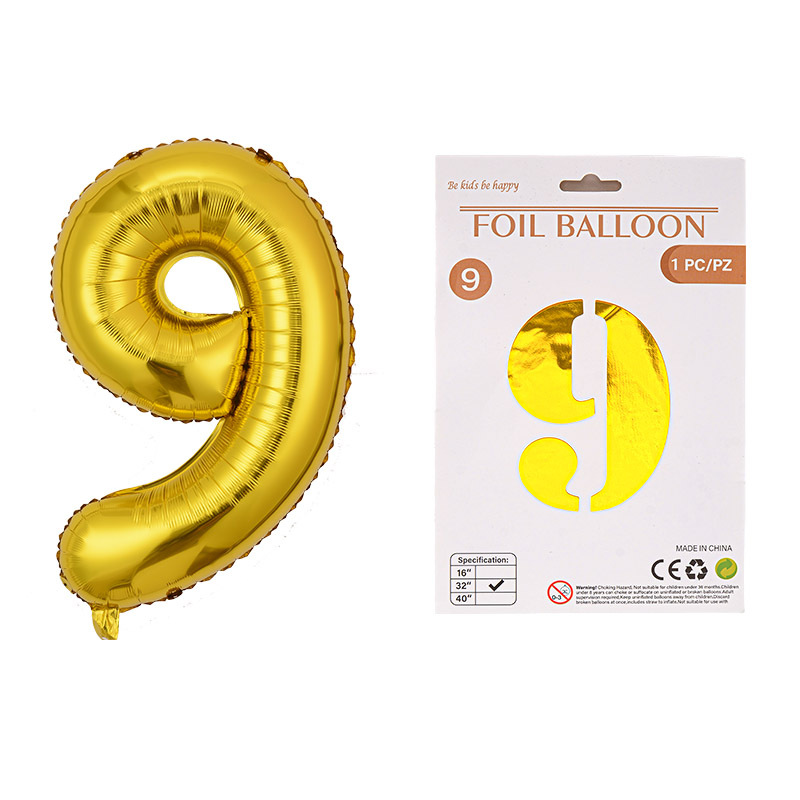 Globo de película de aluminio digital de 32 pulgadas, tarjeta de papel, tapa dura, paquete individual, cuerpo delgado, fiesta digital, globo decorativo flotante
