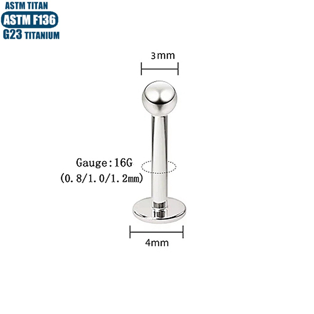 G23 Titanium Alloy Zircon Lip Labret Stud Straight Rod Diamond Ear Stud Earrings Human Body Piercing Jewelry Tongue Stud Lip Ring detail image 10