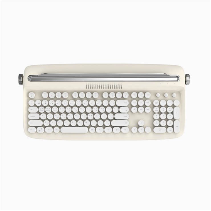 B503 Bluetooth Wireless Office Typewriter Tablet Keyboard Fashion Retro Round Key Cap English