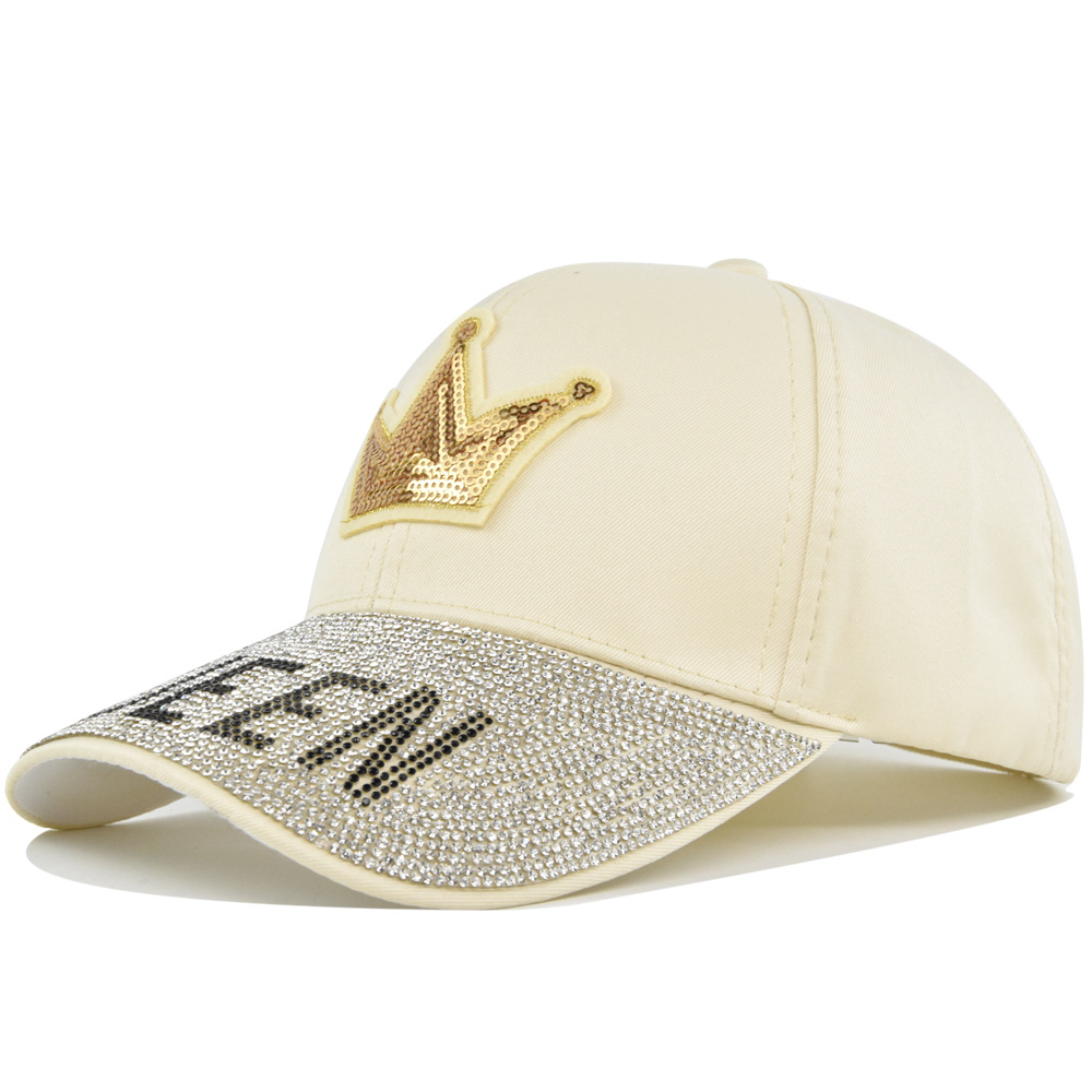 Sombreras de béisbol de diamantes transfronterizas sombreros de pato coronados sombreros de estilo de personalidad de pareja sombreros sombreros de sombreros de sol