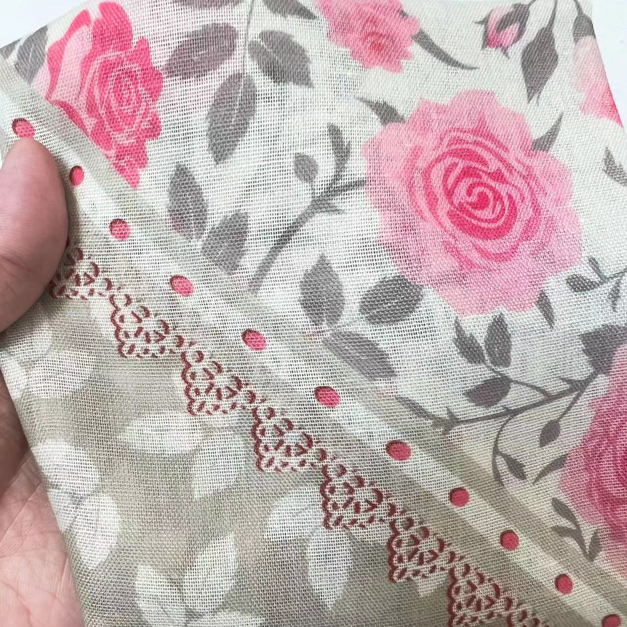 60g Weight Kerchief Classification Daily Occasion cotton and linen Material Flower Pattern Summer Season Women's Gender IG Style Style Women's IG Style Flower Cotton And Linen Kerchief 18