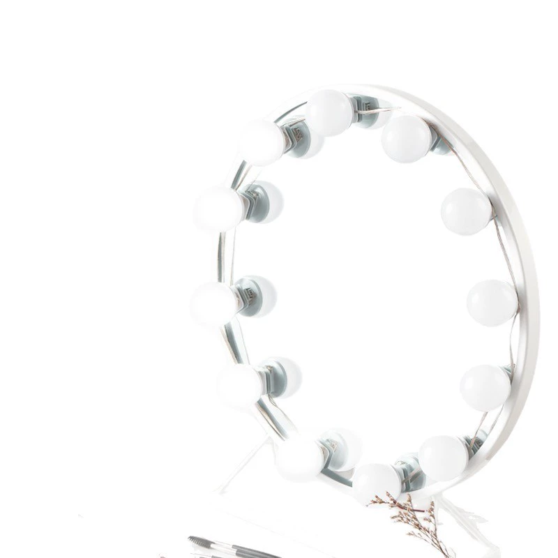 Mirror front light USB Hollywood make-up light three-tone dimming mirror light make-up mirror light bulb make-up mirror fill light