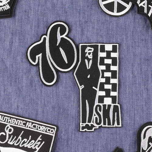 Embroidery stickers with black and white letters, English patches, clothing accessories, clothing bags, shoes and hats, decorative cloth labels, badge cloth stickers