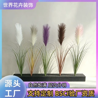 跨境仿真芦苇单支羽毛款北欧风室内摆设装饰仿真洋葱草仿真绿植