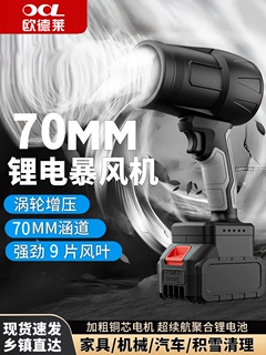 欧德莱工业级暴风机吹灰除尘洗车吹水吹雪小型手持鼓风机