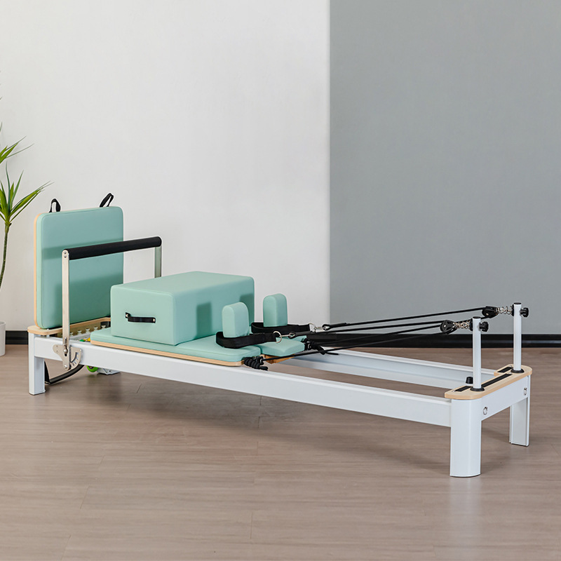 Pilates aluminio pequeña cama blanca sala de yoga gimnasio entrenamiento privado equipo de fitness yoga núcleo cama reformador