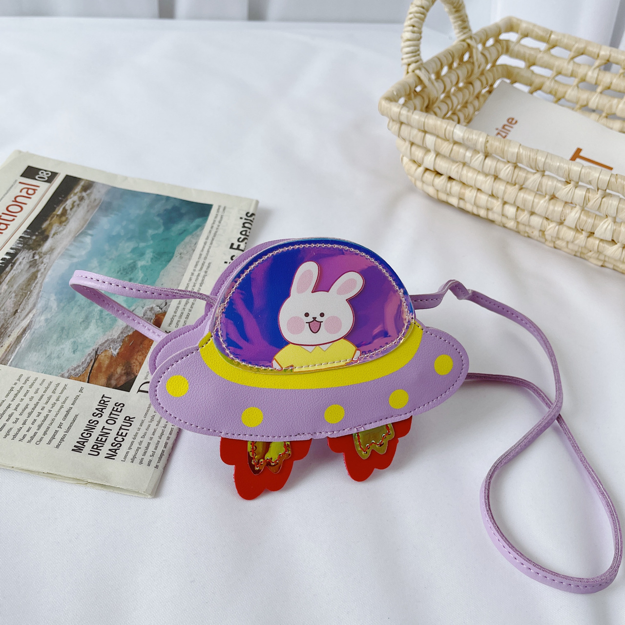 Bolso de los nuevos niños de Corea lindo bolso de hombro de dibujos animados niños y niñas bebé moda crossbody cambio accesorios bolsa