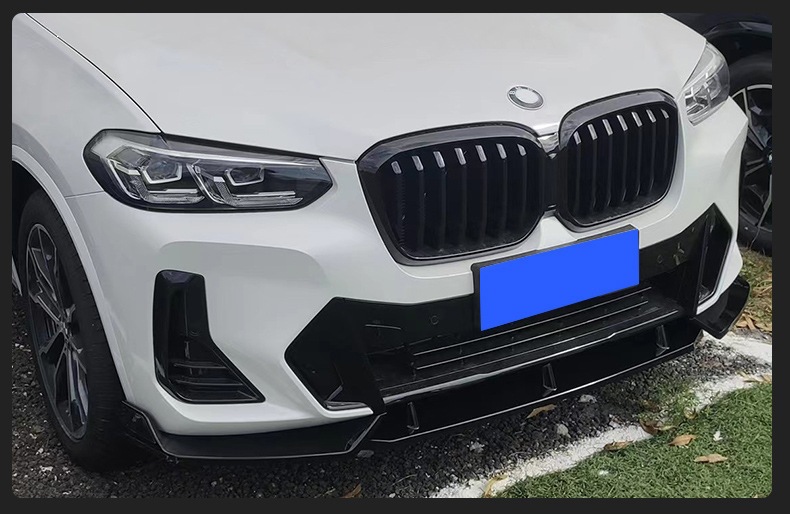 Suitable for Bmw X3 Front Lip Car Modification Small Body Kit G01 Lci Later X4 G02 Piano Black Front Spoiler