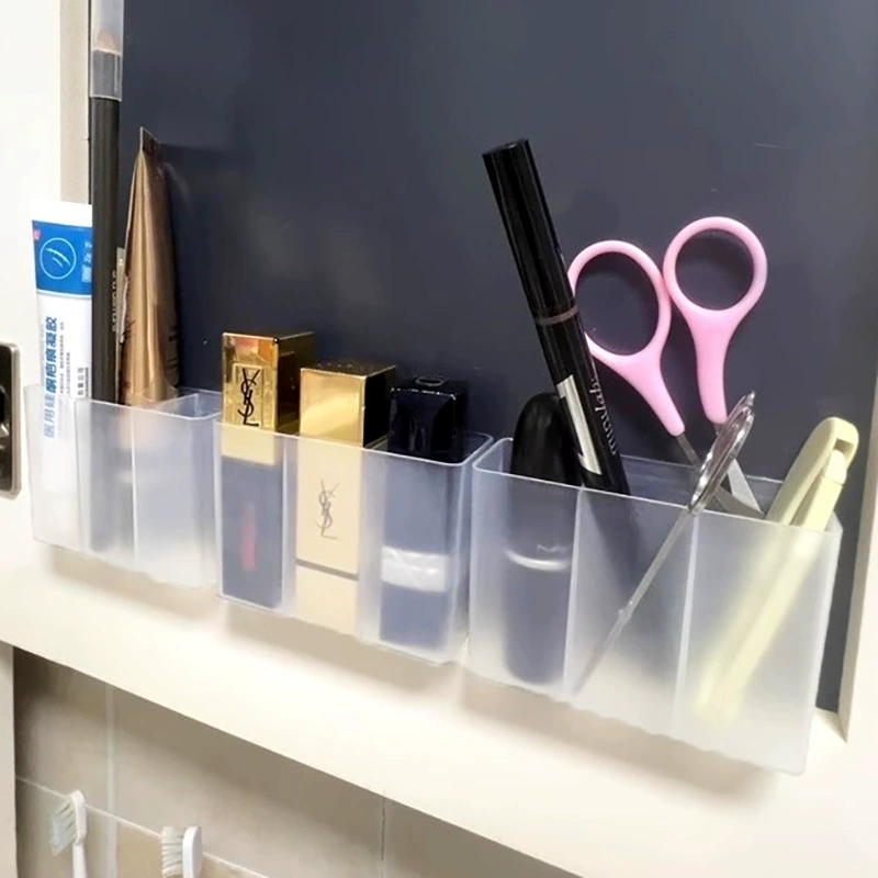 Настенный отсек, зеркальный шкаф для хранения, хранилище для помады без перфорации, настенный ящик для хранения, мел, настольная прозрачная полка для хранения
