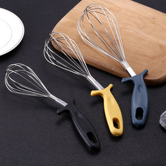 Stainless steel handheld whisk cream mixer plastic manual stirring stick home kitchen baking tool