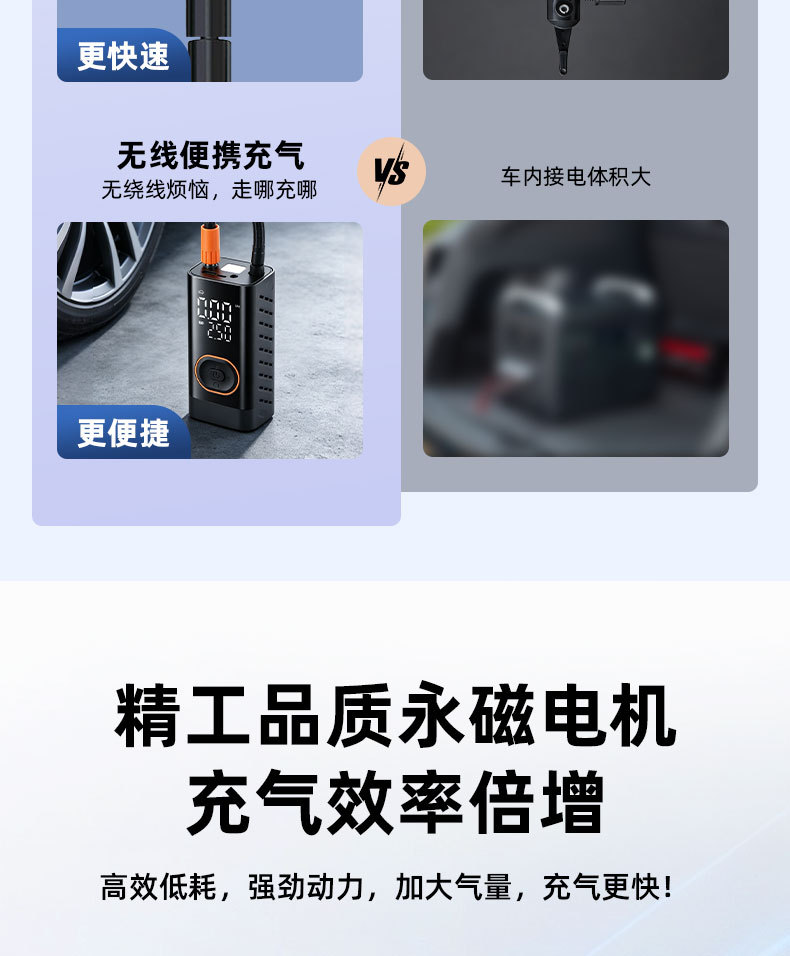 The New Model Is Specially Designed for Wireless Car Air Pumps, Electric Smart Portable Car Tire Pumps, and Bicycle Tire Pumps