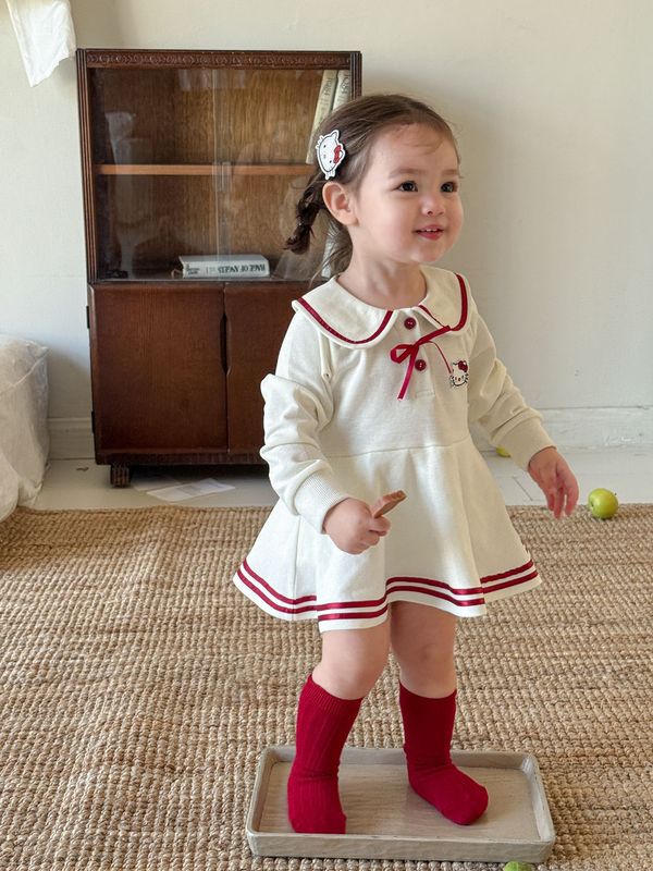 蔗梨童装女童套装秋季2025新款儿童海军风包屁连衣裙开衫宝宝衣服|undefined
