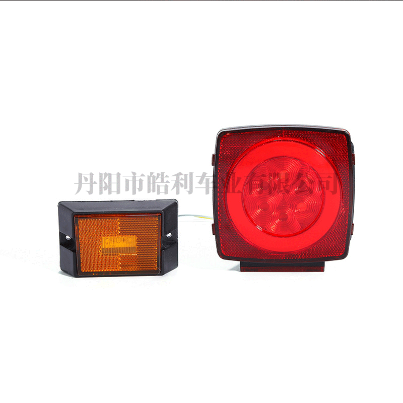 Ebay Amazon 12V impermeable luz de advertencia de freno remolque cuadrado LED nueva luz trasera HL-H-004